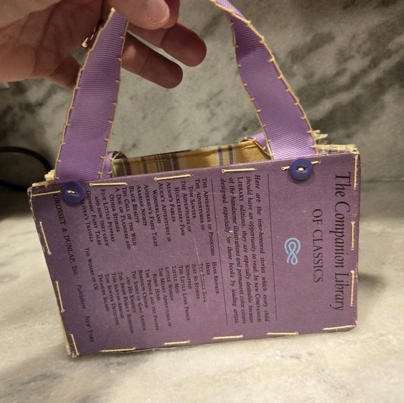 Wizard of Oz Book Purse with Purple Handles Unique Rare - Picture 9 of 16